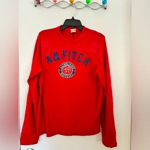 Abercrombie & Fitch long sleeve men’s muscles T-shirt in red